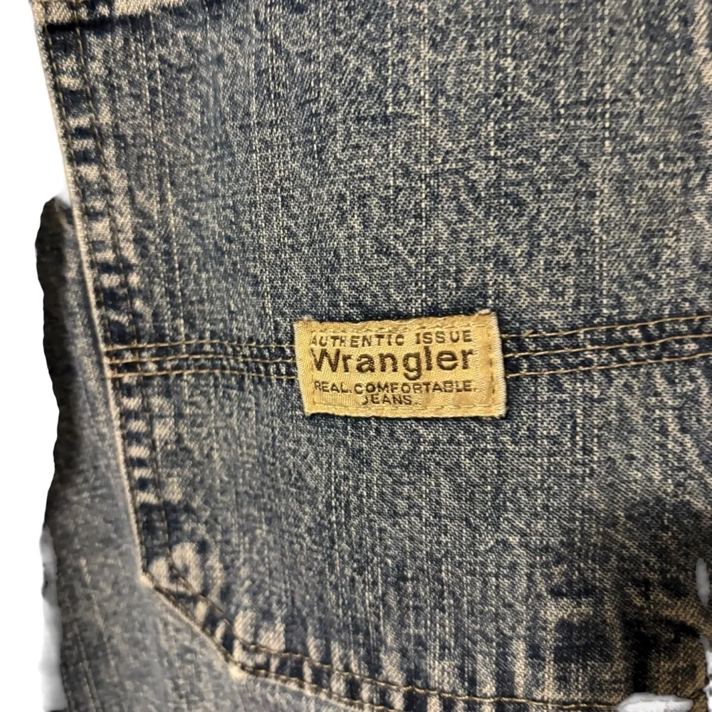 Wrangler Men’s Y2K Blue Cargo Carpenter Denim Jean Shorts Size 40 💯 Cotton  ,